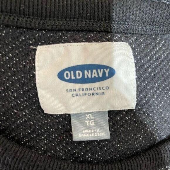 Mens Old Navy Black Heather knit Sweater XL Long Sleeves Crewneck - Picture 9 of 13